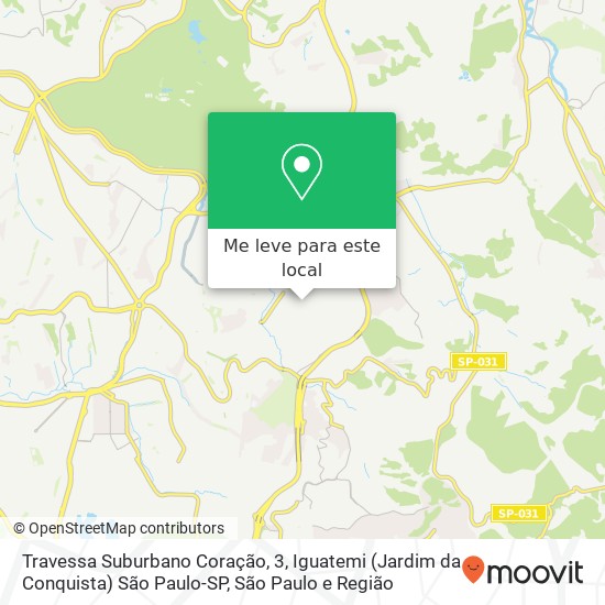 Travessa Suburbano Coração, 3, Iguatemi (Jardim da Conquista) São Paulo-SP mapa