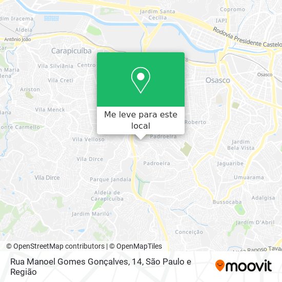 Rua Manoel Gomes Gonçalves, 14 mapa