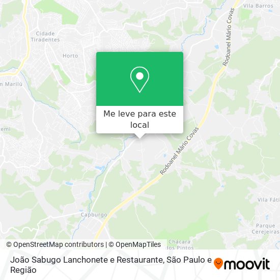 João Sabugo Lanchonete e Restaurante mapa