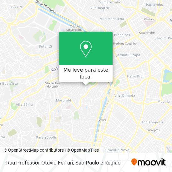 Rua Professor Otávio Ferrari mapa