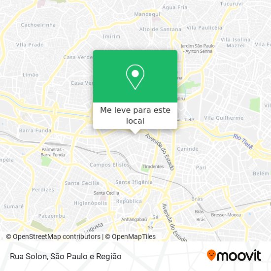 Rua Solon mapa