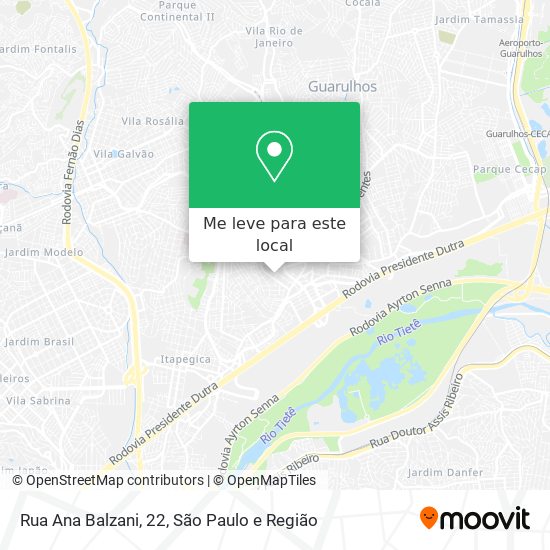 Rua Ana Balzani, 22 mapa