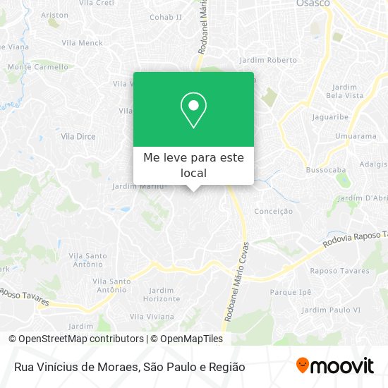 Rua Vinícius de Moraes mapa