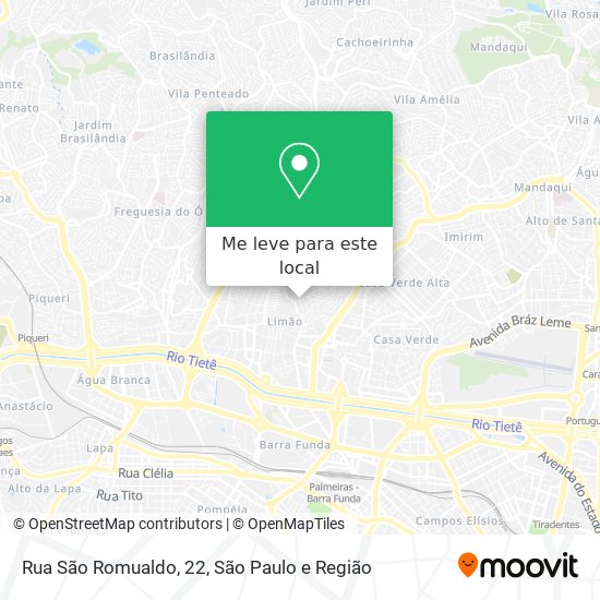 Rua São Romualdo, 22 mapa