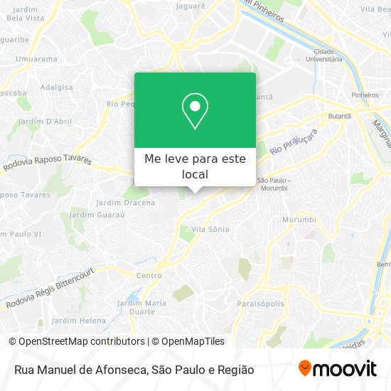 Rua Manuel de Afonseca mapa