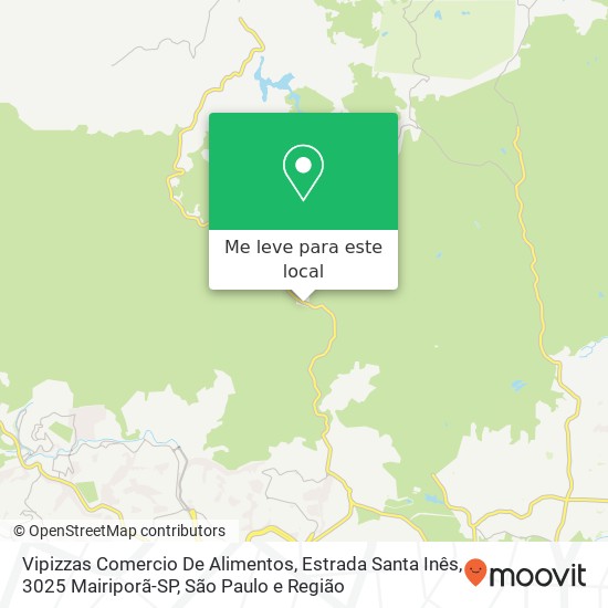 Vipizzas Comercio De Alimentos, Estrada Santa Inês, 3025 Mairiporã-SP mapa