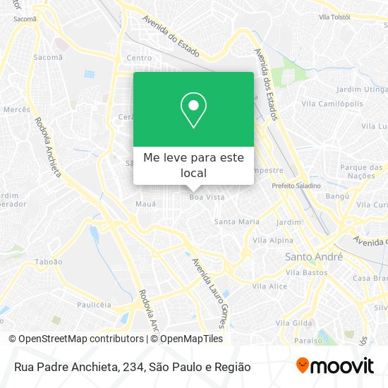 Rua Padre Anchieta, 234 mapa