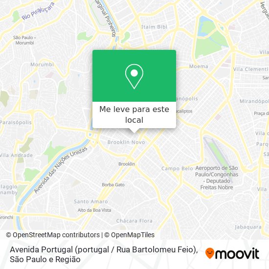 Avenida Portugal (portugal / Rua Bartolomeu Feio) mapa