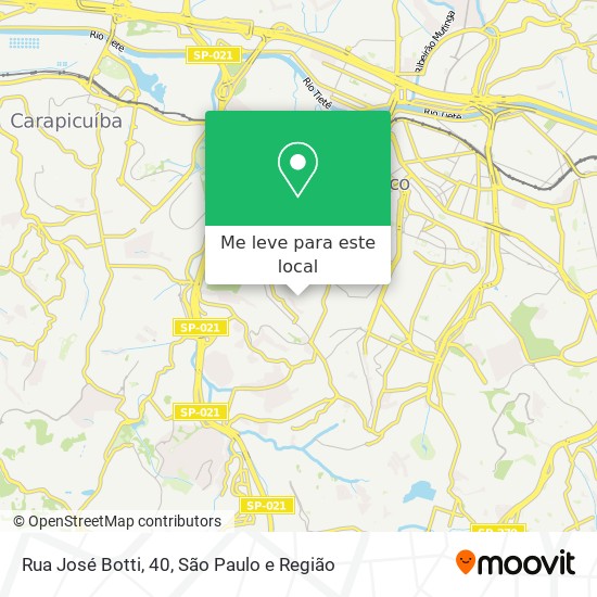 Rua José Botti, 40 mapa