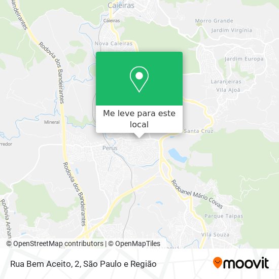 Rua Bem Aceito, 2 mapa