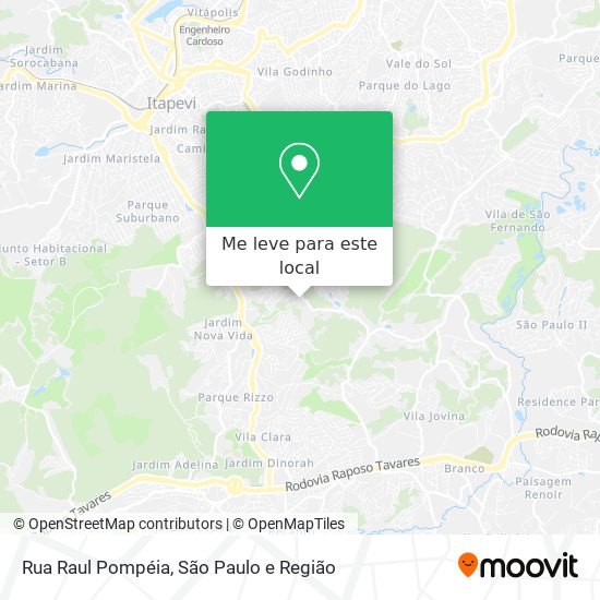 Rua Raul Pompéia mapa