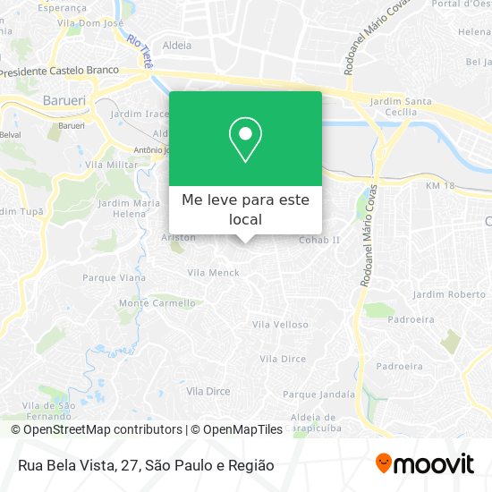 Rua Bela Vista, 27 mapa