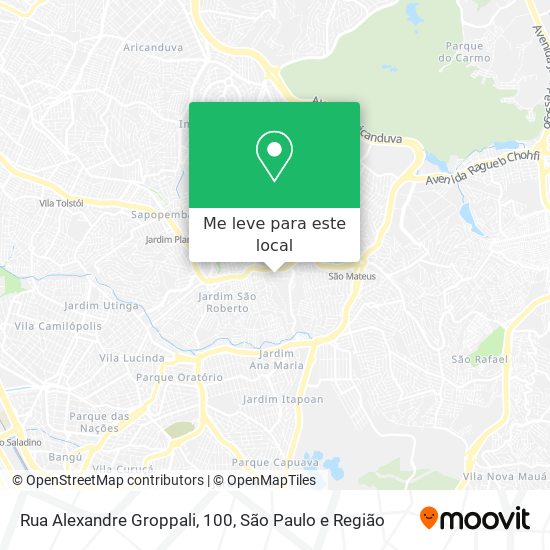 Rua Alexandre Groppali, 100 mapa