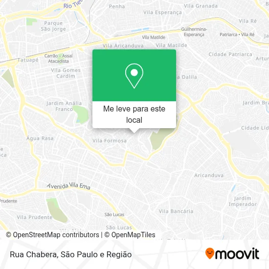 Rua Chabera mapa