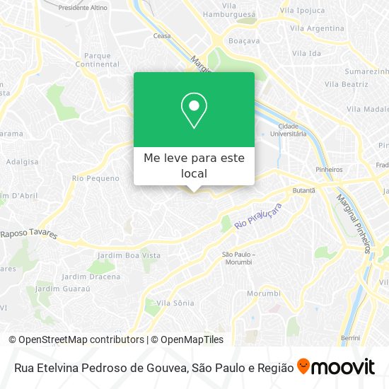 Rua Etelvina Pedroso de Gouvea mapa