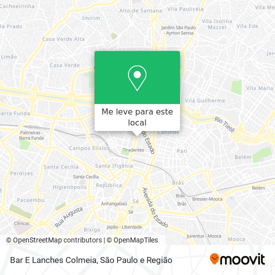 Bar E Lanches Colmeia mapa