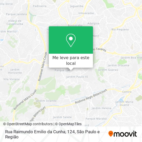 Rua Raimundo Emilio da Cunha, 124 mapa