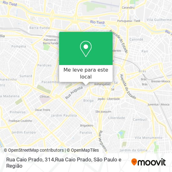 Rua Caio Prado, 314,Rua Caio Prado mapa