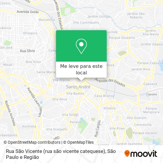 Rua São Vicente (rua são vicente catequese) mapa