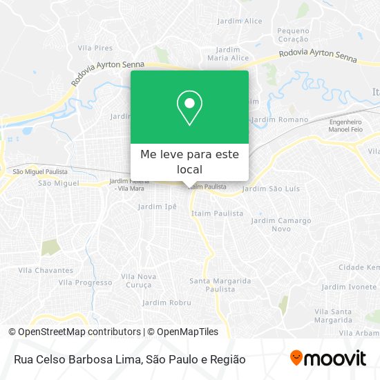 Rua Celso Barbosa Lima mapa
