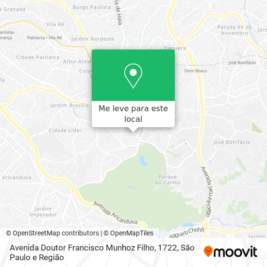 Avenida Doutor Francisco Munhoz Filho, 1722 mapa