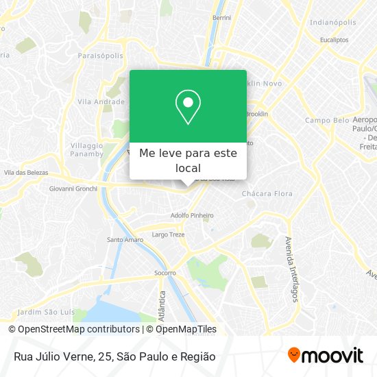 Rua Júlio Verne, 25 mapa