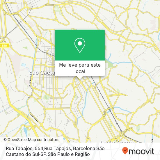 Rua Tapajós, 664,Rua Tapajós, Barcelona São Caetano do Sul-SP mapa