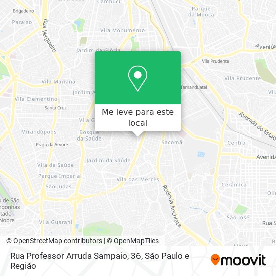 Rua Professor Arruda Sampaio, 36 mapa
