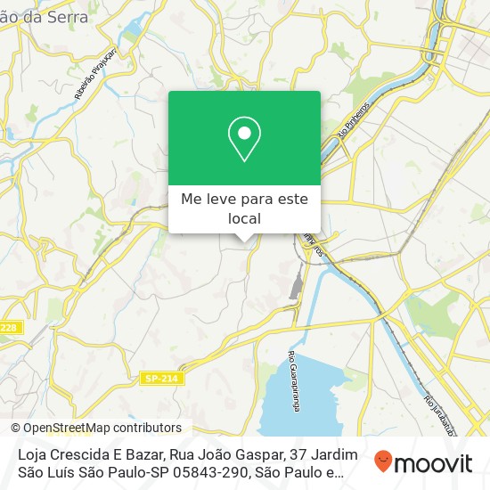 Loja Crescida E Bazar, Rua João Gaspar, 37 Jardim São Luís São Paulo-SP 05843-290 mapa