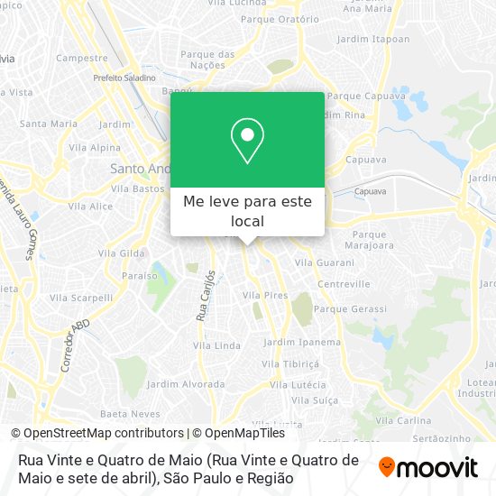 Rua Vinte e Quatro de Maio mapa