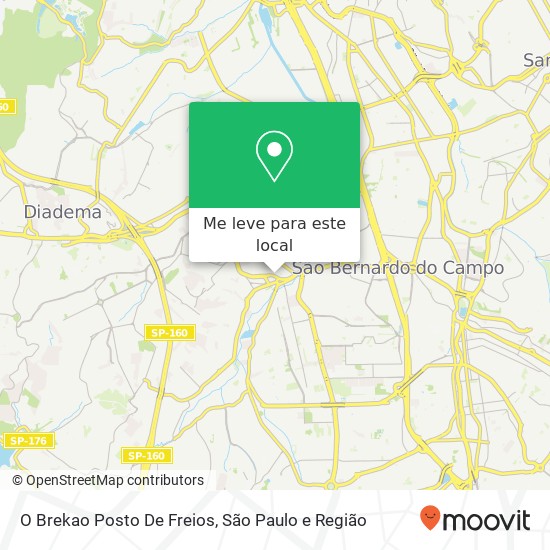 O Brekao Posto De Freios, Avenida Piraporinha, 820 Piraporinha Diadema-SP 09950-000 mapa