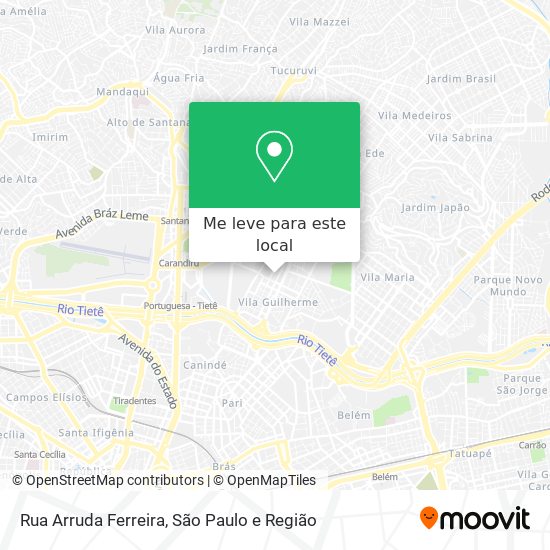 Rua Arruda Ferreira mapa