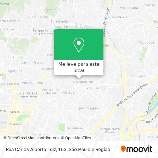 Rua Carlos Alberto Luiz, 163 mapa