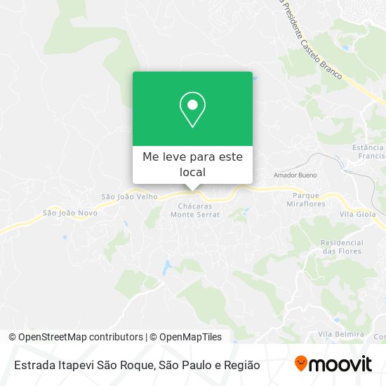 Estrada Itapevi São Roque mapa