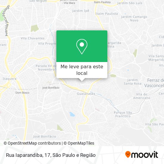 Rua Iaparandiba, 17 mapa