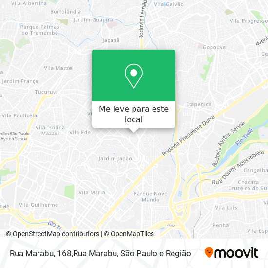 Rua Marabu, 168,Rua Marabu mapa