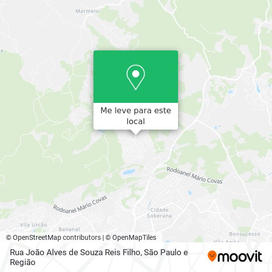 Rua João Alves de Souza Reis Filho mapa