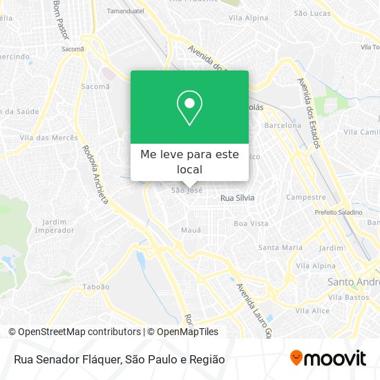 Rua Senador Fláquer mapa