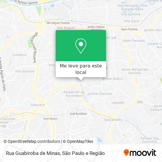 Rua Guabiroba de Minas mapa