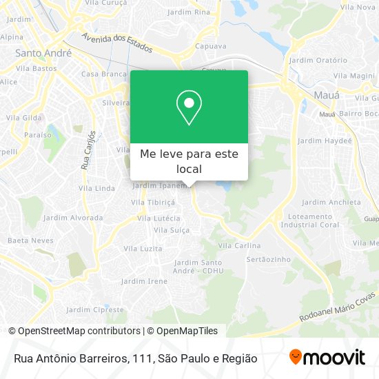 Rua Antônio Barreiros, 111 mapa
