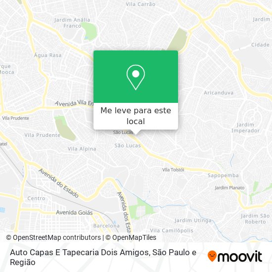 Auto Capas E Tapecaria Dois Amigos mapa