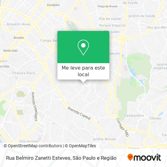 Rua Belmiro Zanetti Esteves mapa