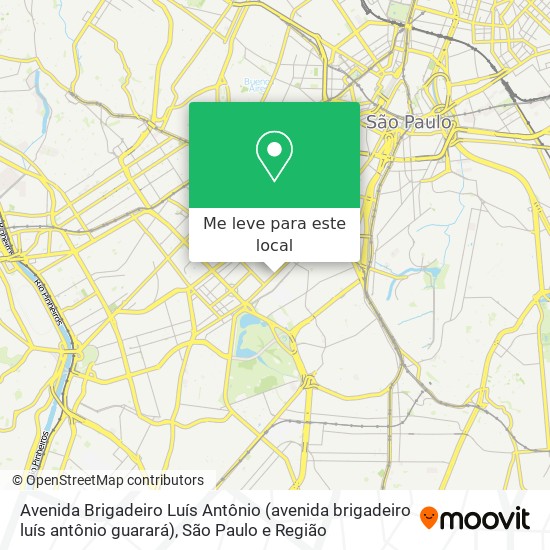 Avenida Brigadeiro Luís Antônio (avenida brigadeiro luís antônio guarará) mapa