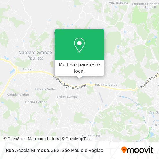 Rua Acácia Mimosa, 382 mapa