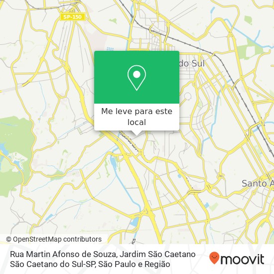 Rua Martin Afonso de Souza, Jardim São Caetano São Caetano do Sul-SP mapa