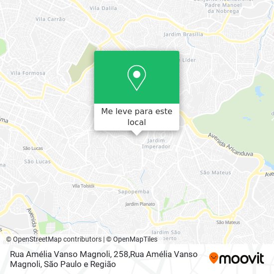 Rua Amélia Vanso Magnoli, 258,Rua Amélia Vanso Magnoli mapa