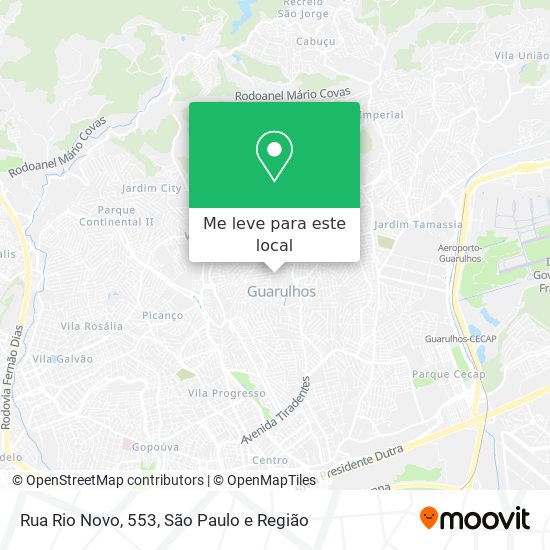 Rua Rio Novo, 553 mapa