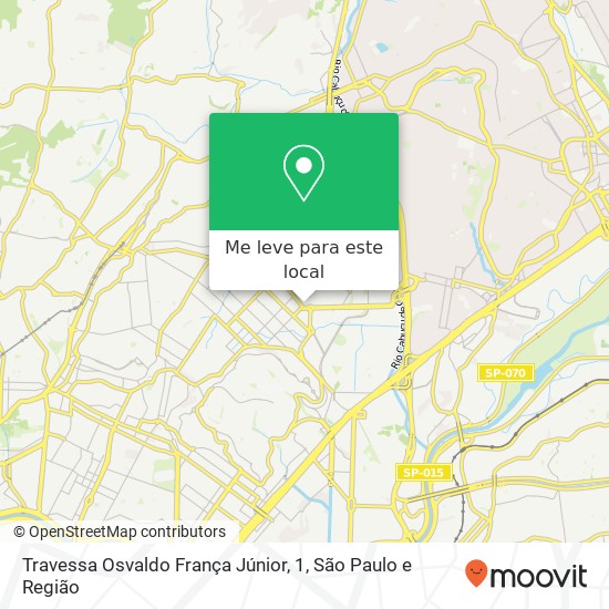 Travessa Osvaldo França Júnior, 1, Vila Medeiros São Paulo-SP mapa