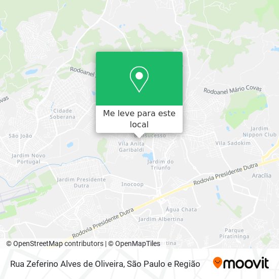 Rua Zeferino Alves de Oliveira mapa