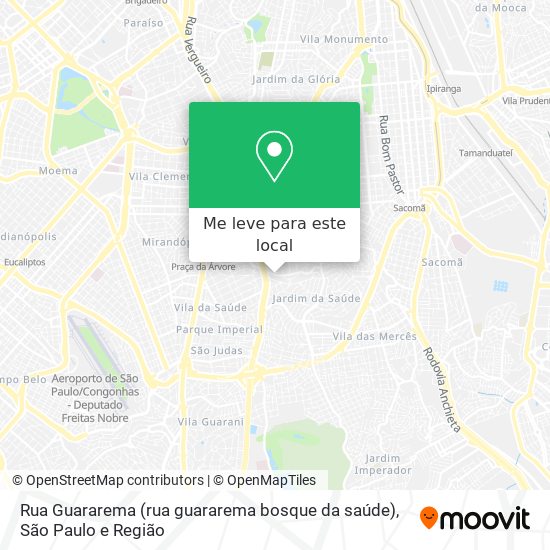 Rua Guararema (rua guararema bosque da saúde) mapa